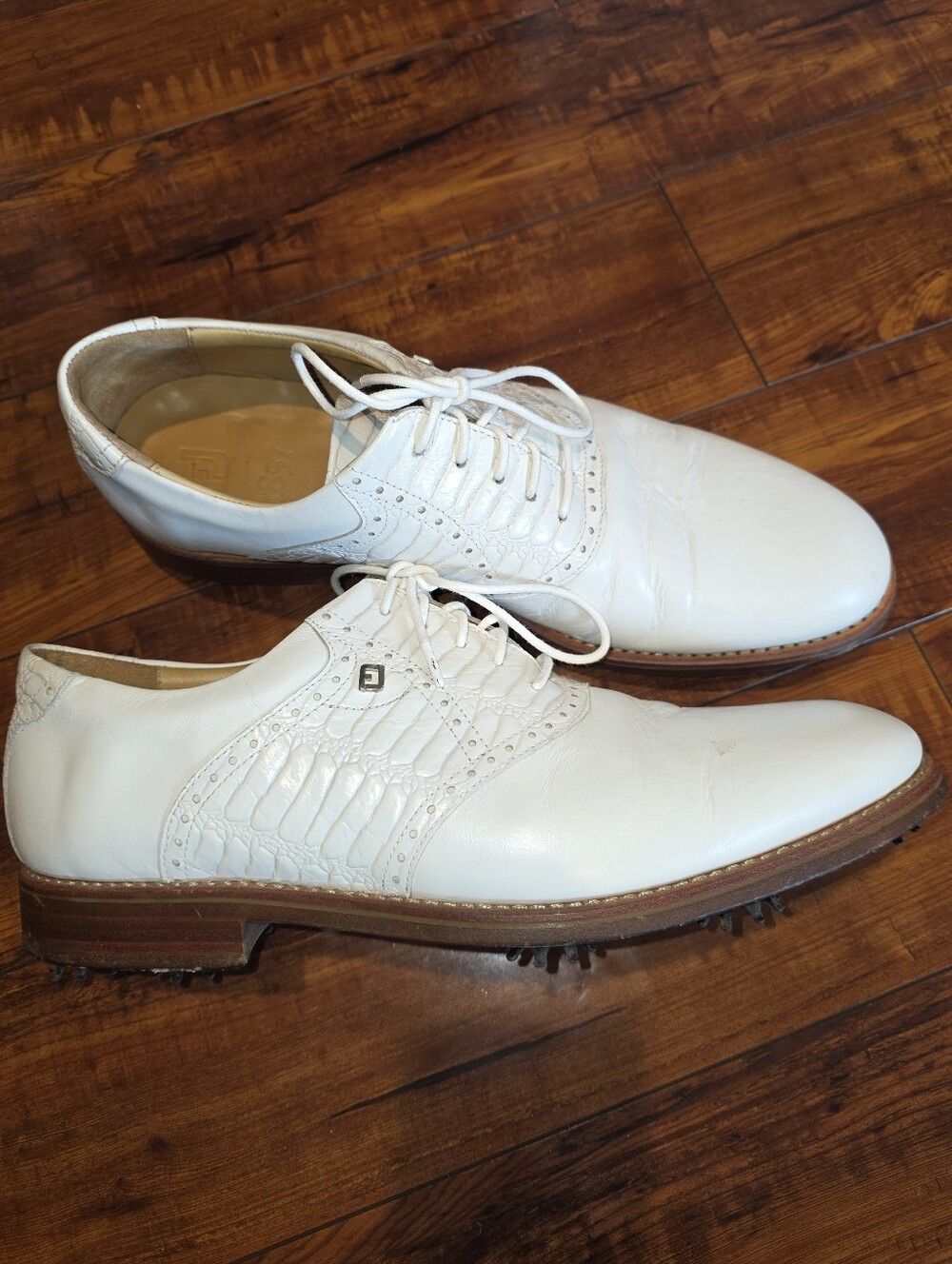 FootJoy 1857 White Leather Golf Shoes
